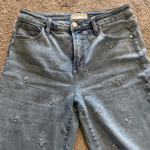 Stylish Embroidered Blue Jeans - Picture 4 of 8